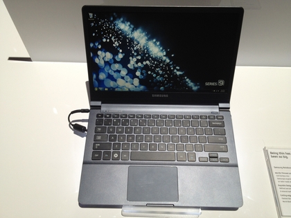 Description: The samsung series 9 ultrabook on show at ces 2012