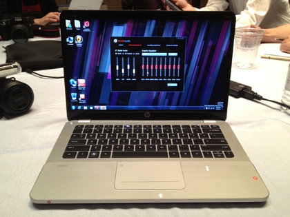 Description: The hp envy 14 spectre ultrabook on show at ces 2012